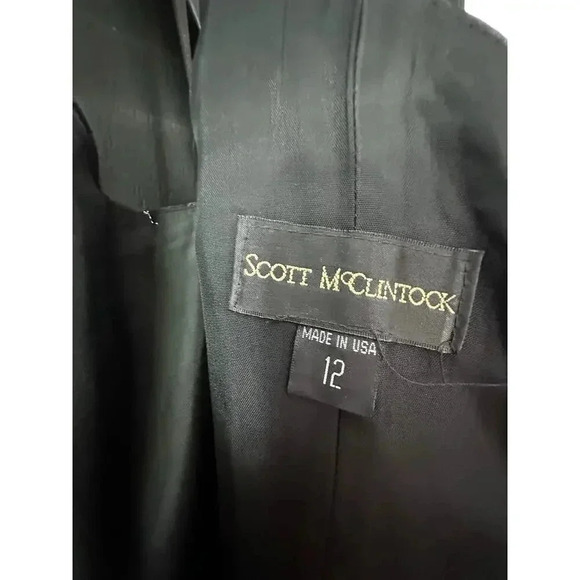 Scott McClintock Women's Black & Silver Sleeveless Evening Wedding Dress Size 12 - Picture 10 of 10